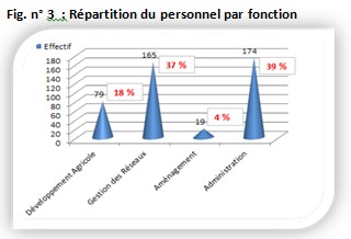 Fig. n° 4 : Répartition du personnel par fonction